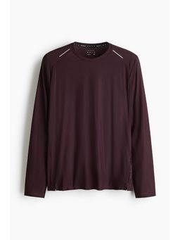 H&M MOVE - Men Purple Long-Sleeved Running Top With Drymove