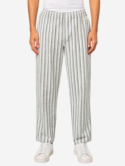 Bonjour - White Cotton Stripes Pyjama
