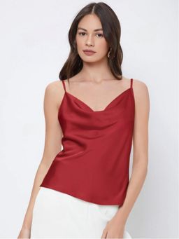 Outzidr - Red Satin Party Top