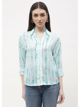 Madame - Tie-Dye Aqua Blue Regular Top