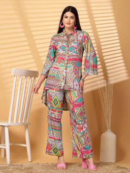 COSMIC TRIO - Embellished Shirt and Pant Co-ord Set