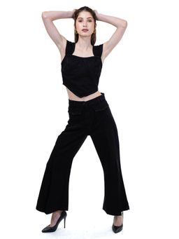 COSMIC TRIO - Elegant Women's Cotton Black Co-Ord Set