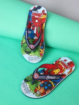 Kidsville - Boys Navy Blue Official Marvel Comics Avengers Assemble Printed Flipflops