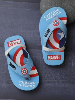 Kidsville - Boys Blue Official Marvel Comics Captain America Printed Sandals