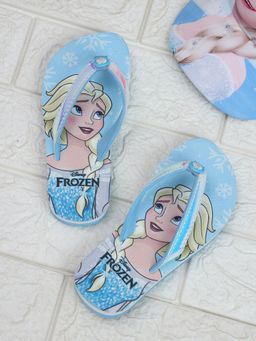 Kidsville - Girls Blue Official Frozen Printed Flipflops