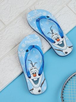 Kidsville - Girls Blue Official Frozen Printed Flipflops