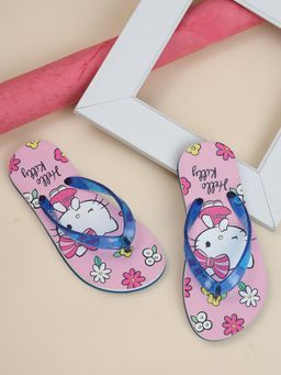 Kidsville - Girls Blue Official Hello Kitty Printed Flipflops