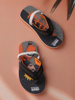 Kidsville - Boys Black Official Naruto Anime Printed Sandals