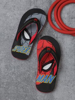 Kidsville - Boys Black Official Marvel Comics Spider-Man: Brand New Day Printed Flipflops