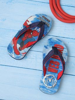 Kidsville - Boys Black Official Marvel Comics Spider-Man: Brand New Day Printed Flipflops