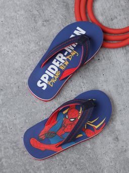 Kidsville - Boys Navy Blue Official Marvel Comics Spider-Man: Brand New Day Printed Flipflops