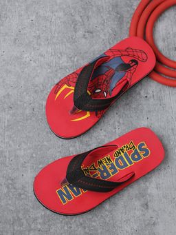 Kidsville - Boys Red Official Marvel Comics Spider-Man: Brand New Day Printed Flipflops
