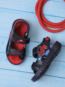 Kidsville - Boys Navy Blue Official Marvel Comics Spiderman Printed Sandals
