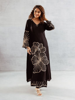 Autumnlane - Bakul Slate Printed Kurta with Pant (Set of 2)
