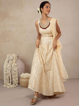 Gajra Gang - Pataka Crop Top & Skirt With Dupatta (Set of 3)