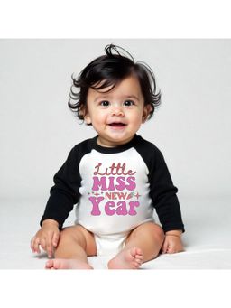 KNITROOT - Cotton Knit Christmas Theme Full Raglan Sleeves Printed Multi-Color Onesie