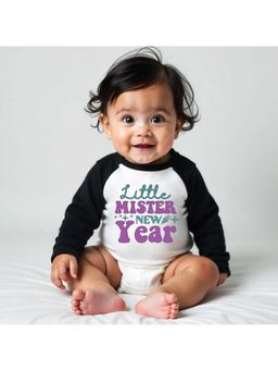 KNITROOT - Cotton Knit Christmas Theme Full Raglan Sleeves Printed Multi-Color Onesie