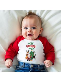 KNITROOT - Knit Christmas Theme Full Raglan Sleeves Printed Multi-Color T-Shirt