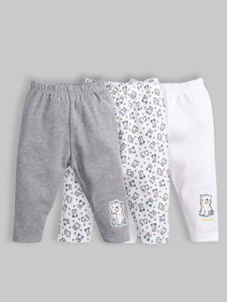 BABY GO - Girls Multi-Color Cotton Printed Pyjama (Pack of 3)