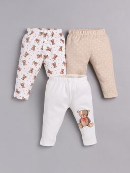 BABY GO - Boys Multi-Color Cotton Printed Pyjama (Pack of 3)