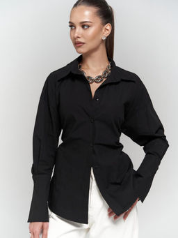 MISS MOSA BY AKANKSHA - Nelli Statement Formal Shirt In Black