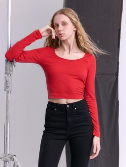 Cover Story - Red Ribbed T-Shirt