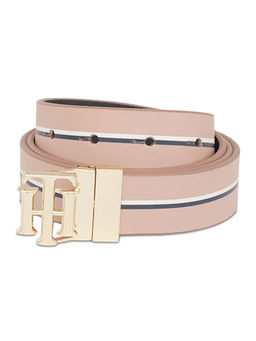 Tommy Hilfiger - Pink Leather Stripes Reversible Belt