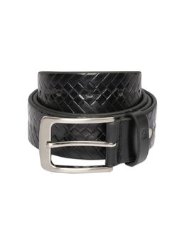 United Colors of Benetton - Black Textured Leather Belt