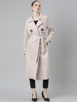 SHOWOFF - Womens Rose Solid Longline Open Front Overcoat (Set of 2)