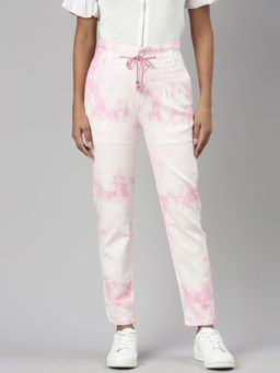 SHOWOFFFF - Womens Clean Look Mid-Rise Pink Mom Fit Denim Jeans