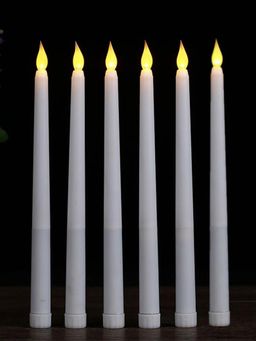 DecorTwist - Pack of 6 Battery Operated Flameless Electric Candle
