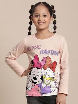 Kidsville - Mickey & Friends Printed Pink T-Shirt