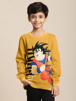 Kidsville - Dragon Ball Z Printed Yellow Sweatshirt