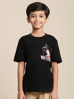 Kidsville - Dragon Ball Z Printed Black T-Shirt