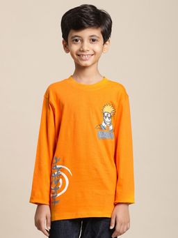 Kidsville - Naruto Printed Orange T-Shirt