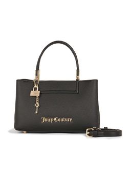 Juicy Couture - Black Solid Pu Handbag with Detachable Strap