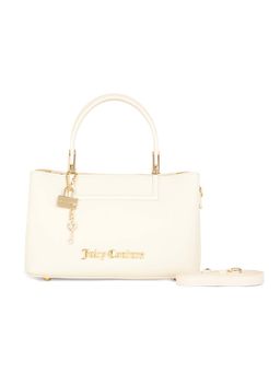 Juicy Couture - Off White Solid Pu Handbag with Detachable Strap