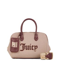 Juicy Couture - Wine Solid Pu Handbag with Detachable Pouch and Strap