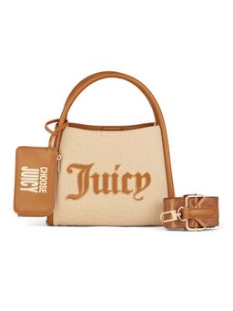 Juicy Couture - Tan Solid Pu Handbag with Detachable Pouch and Strap