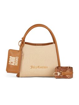 Juicy Couture - Tan Solid Pu Handbag with Detachable Pouch and Strap