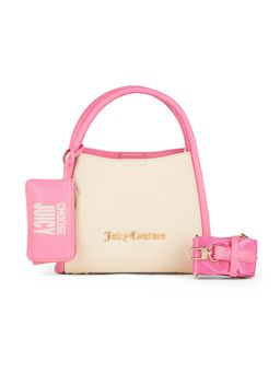 Juicy Couture - Pink Solid Pu Handbag with Detachable Pouch and Strap