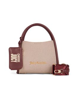 Juicy Couture - Wine Solid Pu Handbag with Detachable Pouch and Strap