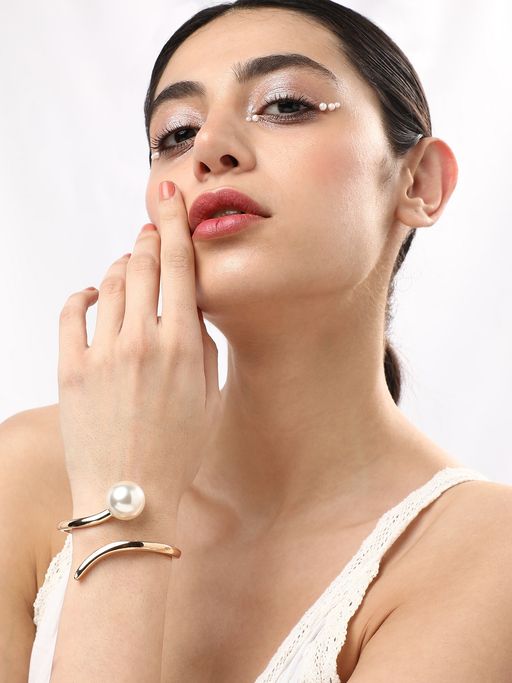 Sohi Gold Plated Pearls Casual Bracelet for Women