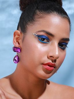 Sohi - Gold Plated Designer Stone Party Drop Earring for Women