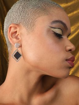 Sohi - Gold Plated Designer Stone Casual Drop Earring for Women