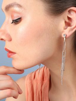 Sohi - Gold Plated Designer Stone Party Drop Earring for Women