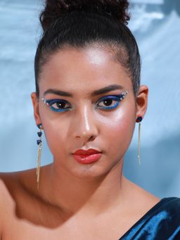 Sohi - Gold Plated Designer Stone Casual Drop Earring for Women