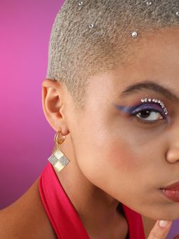 Sohi - Gold Plated Designer Stone Casual Drop Earring for Women