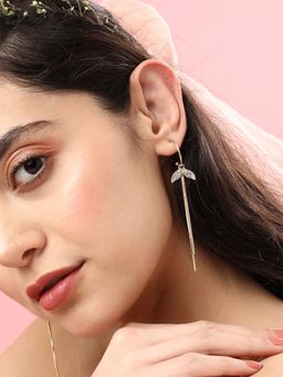 Sohi - Gold Plated Designer Stone Casual Drop Earring for Women