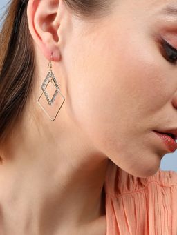 Sohi - Gold Plated Designer Stone Casual Drop Earring for Women